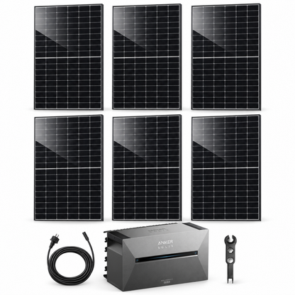 6 Trina Solar 470W Doppelglas Solarmodule mit ANKER SOLIX Solarbank 3 Pro, AC-Kabel und MC4-Schlüssel – 2820 Wp