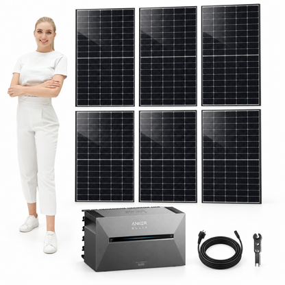 6 Trina Solar 470W Doppelglas Solarmodule mit ANKER SOLIX Solarbank 3 Pro, AC-Kabel und MC4-Schlüssel – 2820 Wp, mit Model