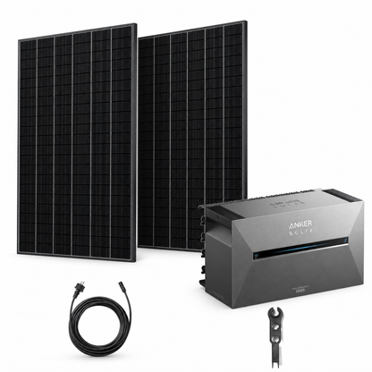 2 Trina Vertex S+ G3 Ultra 480W Solarmodule mit ANKER SOLIX Solarbank 3 Pro, AC-Kabel und MC4-Schlüssel – 960 Wp
