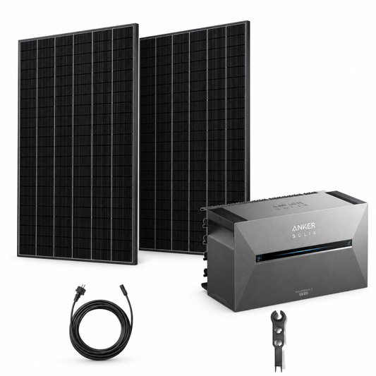 2 Trina Vertex S+ G3 Ultra 480W Solarmodule mit ANKER SOLIX Solarbank 3 Pro, AC-Kabel und MC4-Schlüssel – 960 Wp