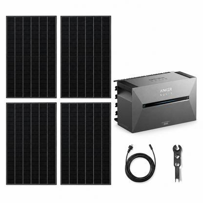 4 Trina Vertex S+ G3 Ultra 480W Solarmodule mit ANKER SOLIX Solarbank 3 Pro, AC-Kabel und MC4-Schlüssel – 1920 Wp