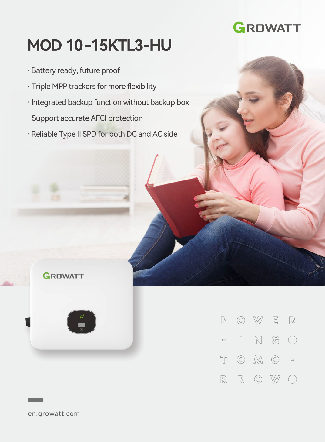 Growatt MOD 10–15KTL3-HU – Datenblatt Seite 1