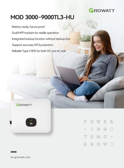 Growatt MOD 3000–9000TL3-HU – Datenblatt Seite 1