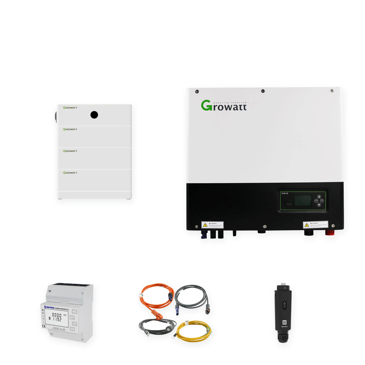Growatt SPH10000TL3-BH-UP 10 kW Hybrid-Wechselrichter mit 7,68 kWh ARK A2 Speicher aus 3 Modulen, BMS, Smart Meter, Kabeln und ShineWiLan-X2.
