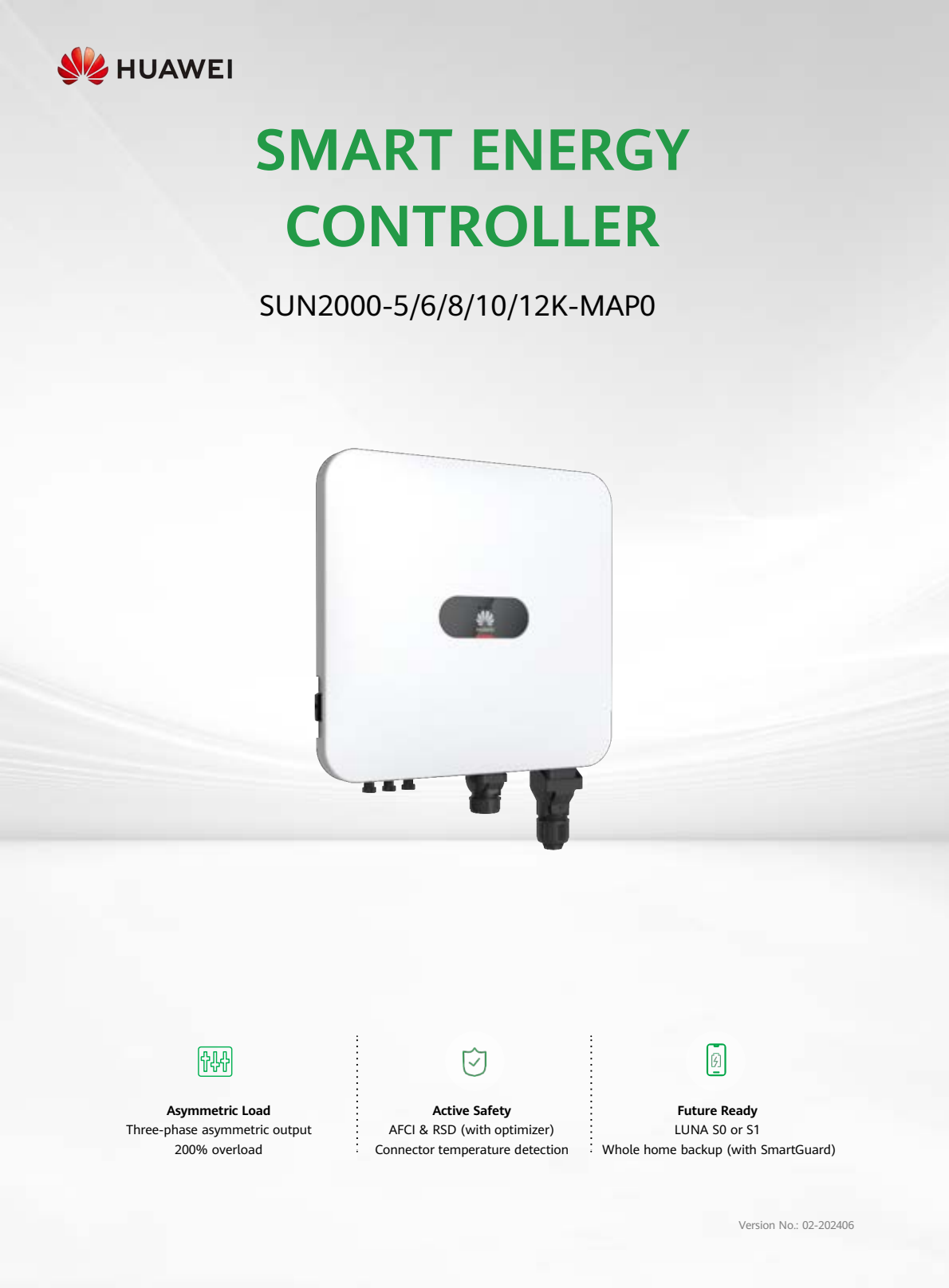 Huawei SUN2000-5/6/8/10/12K-MAP0 Herstellerdatenblatt – Produktübersicht
