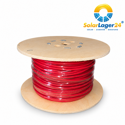 Solarkabel 500m, Kabeltrommel, 6mm², rot