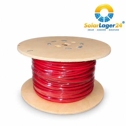 Solarkabel 500m, Kabeltrommel, 6mm², rot