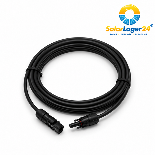 Solarkabel 6mm² mit MC4 Steckern, schwarz – Photovoltaik Verlängerungskabel (1m - 8m)