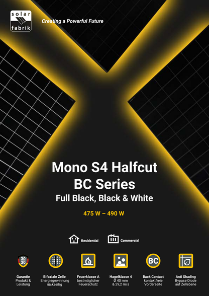 Solar Fabrik Mono S4 Halfcut BC Series – Herstellerdatenblatt Seite 1