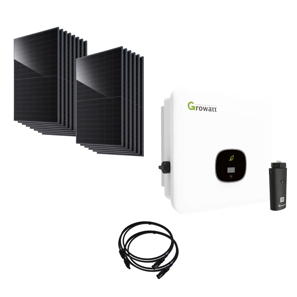 Solaranlage 6,44 kWp mit 14 JA Solar 460-W-Modulen, Growatt MOD 5000TL3-XH (BP), WLAN-Stick und zwei Solarkabeln
