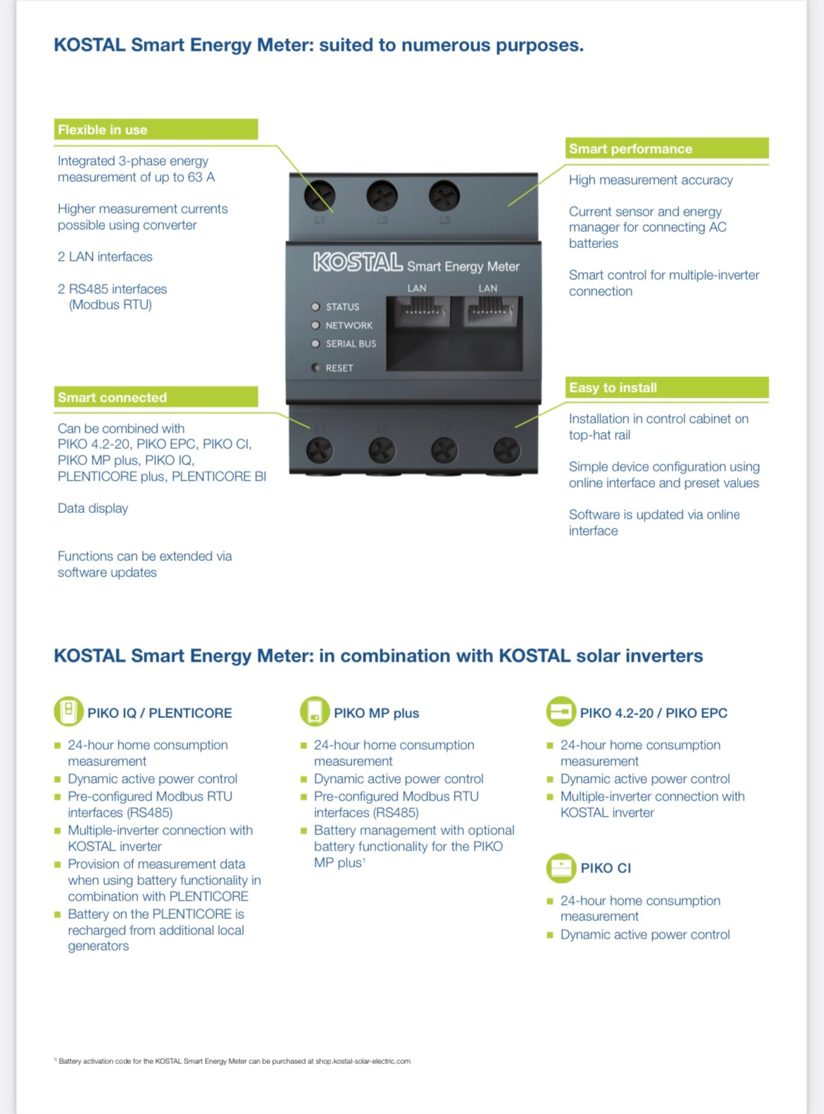 KOSTAL Smart Energy Meter ## für PLENTICORE plus und PIKO MP plus ##