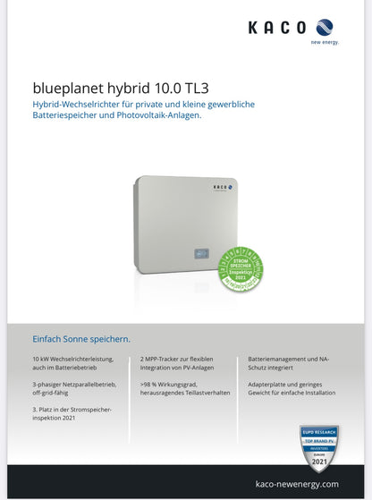 KACO Hybrid Wechselrichter + Hy Switch ## Blueplanet Hybrid 10.0 TL3 ##