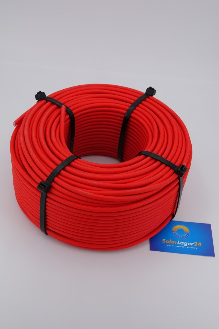 SOLARKABEL 100m, Farbe: rot, 6mm²